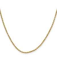 14k 2mm Semi-solid D/C Rope Chain-DH014-24