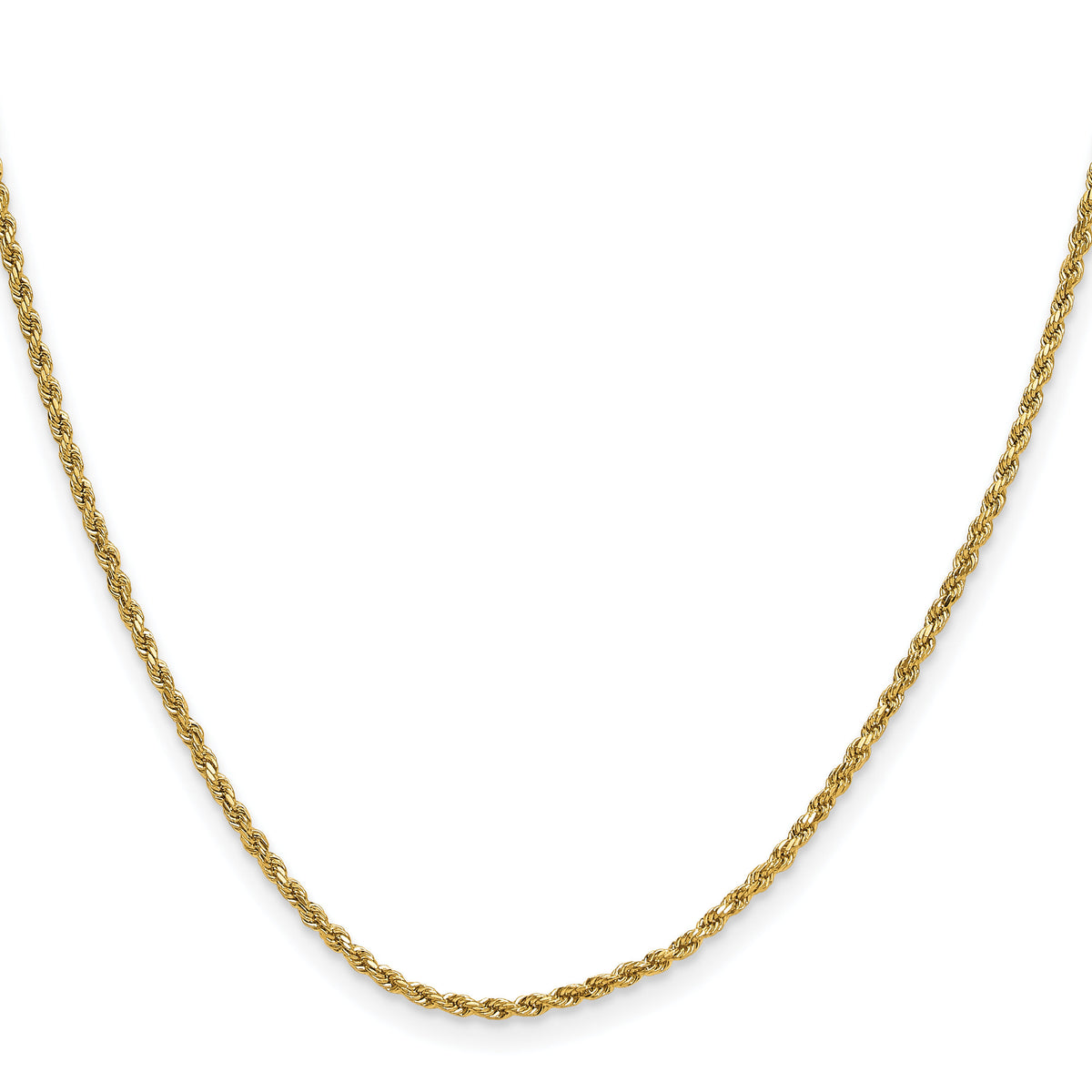 14k 2mm Semi-solid D/C Rope Chain-DH014-22