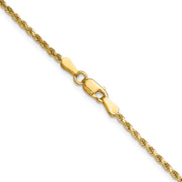 14k 2mm Semi-solid D/C Rope Chain-DH014-18
