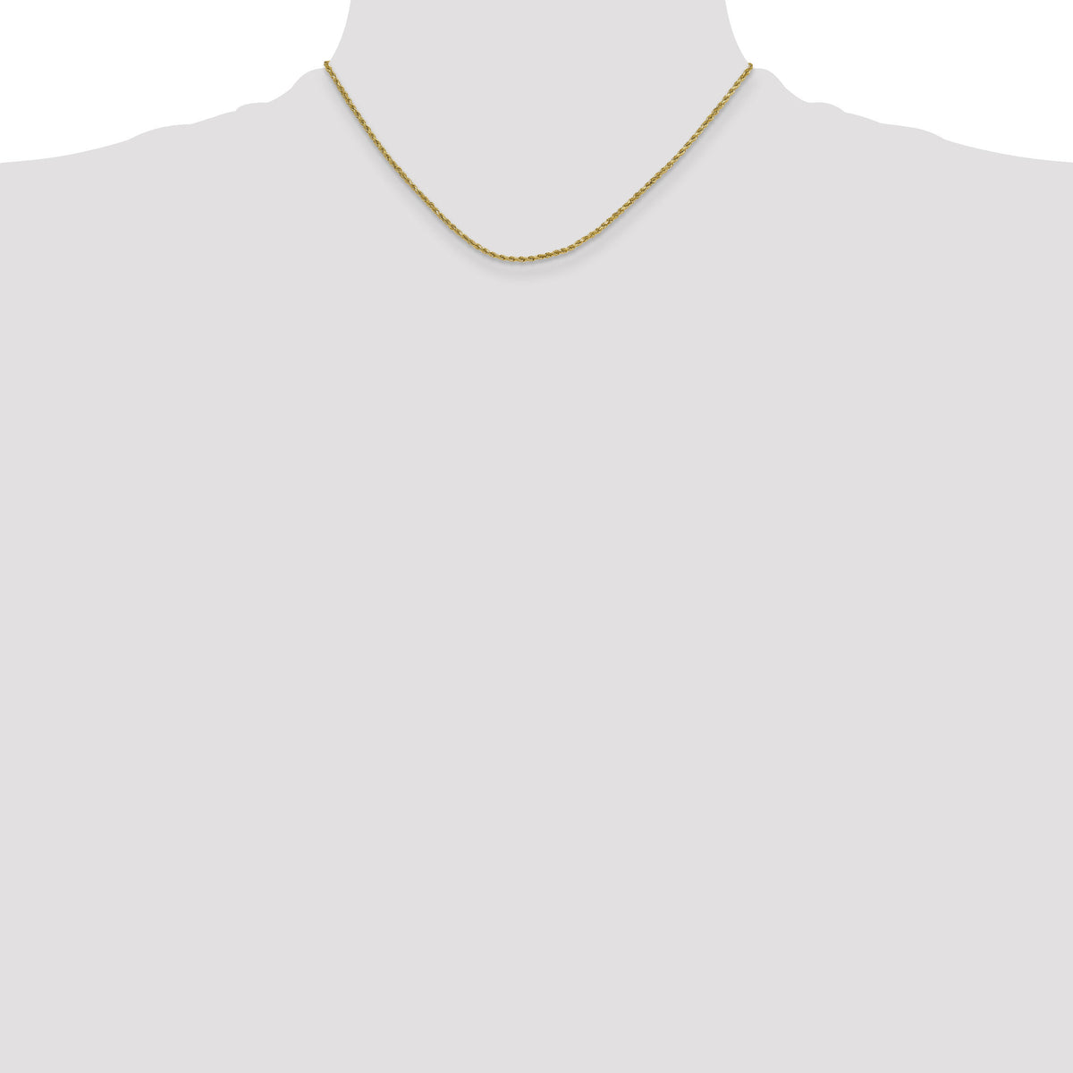 14k 2mm Semi-solid D/C Rope Chain-DH014-16