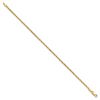 14k 2mm Semi-solid D/C Rope Chain-DH014-7