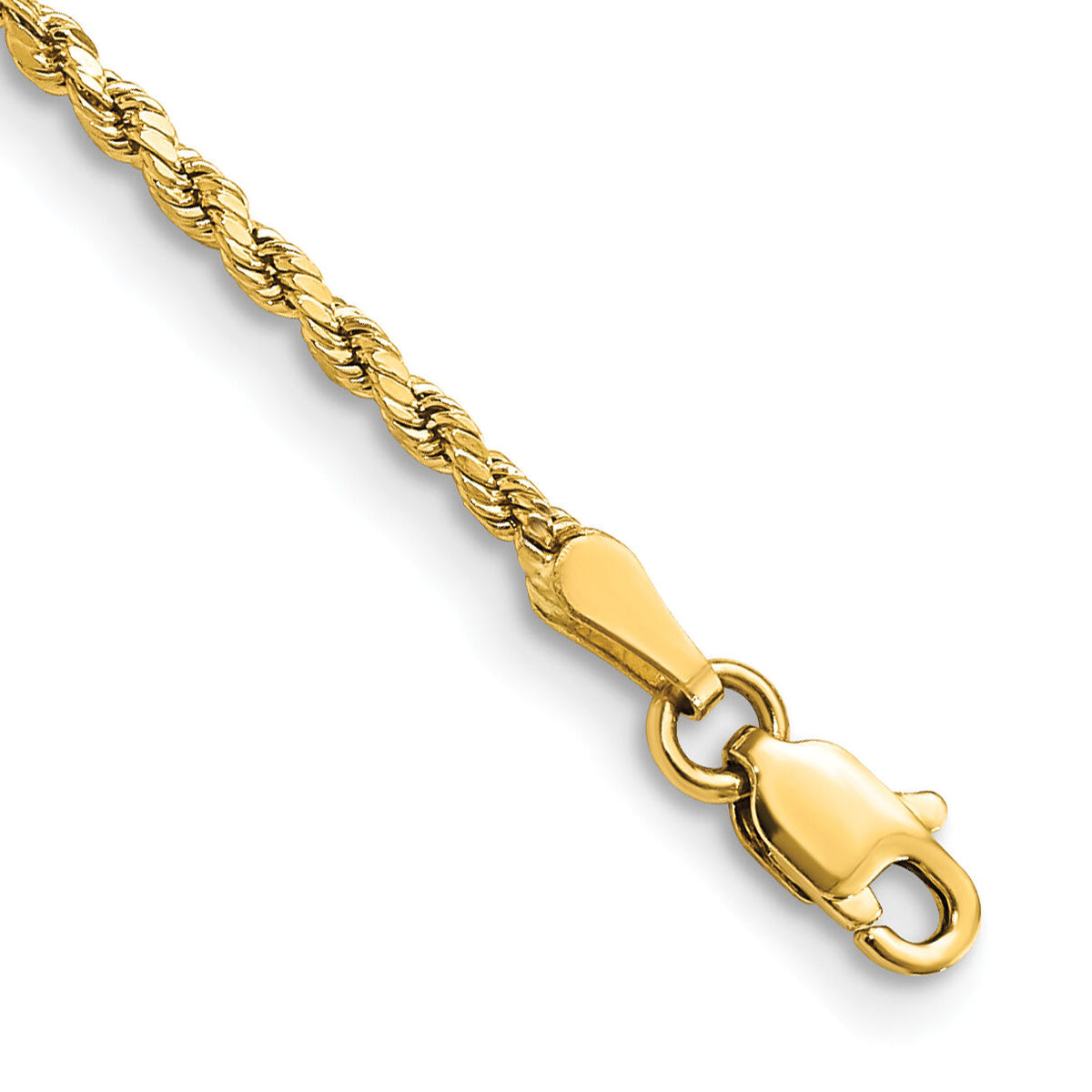 14k 2mm Semi-solid D/C Rope Chain-DH014-8