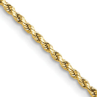 14k 2mm Semi-solid D/C Rope Chain-DH014-24