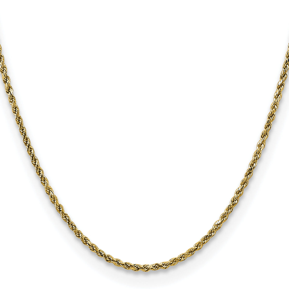 14k 2.25mm Semi-solid D/C Rope Chain-DH016-18