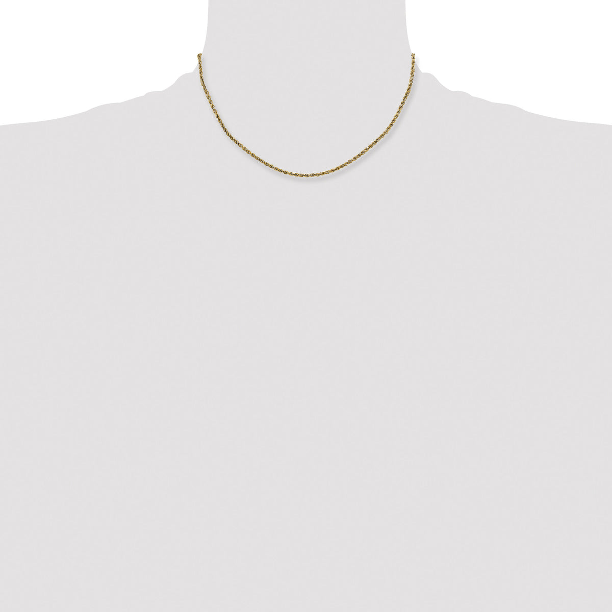 14k 2.25mm Semi-solid D/C Rope Chain-DH016-16