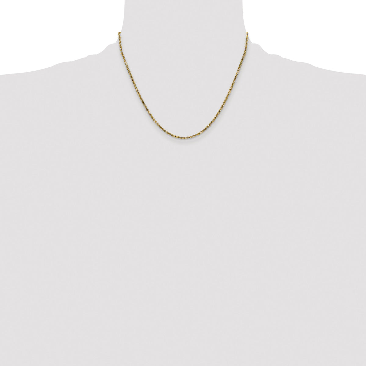 14k 2.25mm Semi-solid D/C Rope Chain-DH016-18