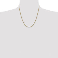 14k 2.25mm Semi-solid D/C Rope Chain-DH016-20