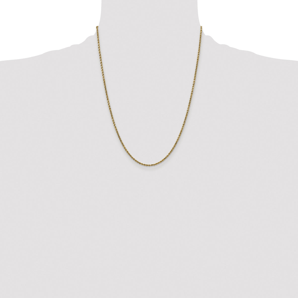 14k 2.25mm Semi-solid D/C Rope Chain-DH016-22