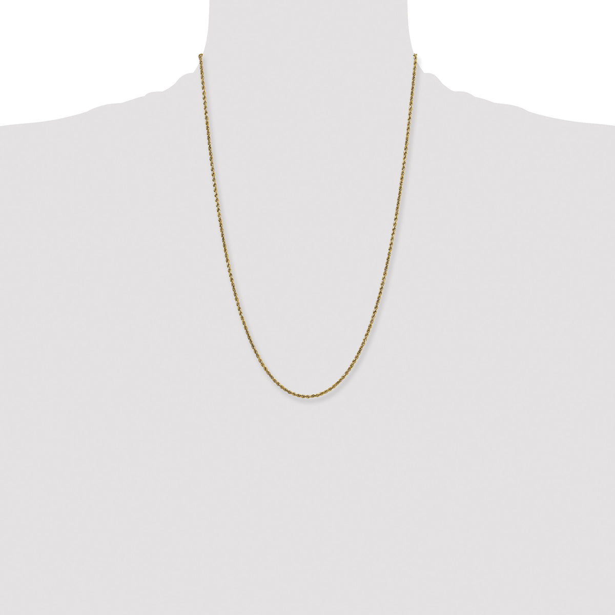 14k 2.25mm Semi-solid D/C Rope Chain-DH016-24
