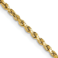 14k 2.25mm Semi-solid D/C Rope Chain-DH016-24