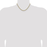14k 2.5mm Semi-solid D/C Rope Chain-DH018-16