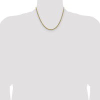 14k 2.5mm Semi-solid D/C Rope Chain-DH018-18