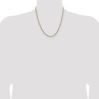 14k 2.5mm Semi-solid D/C Rope Chain-DH018-20