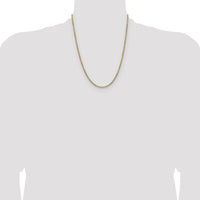 14k 2.5mm Semi-solid D/C Rope Chain-DH018-22