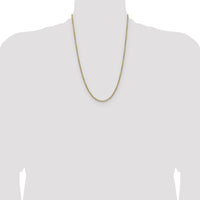 14k 2.5mm Semi-solid D/C Rope Chain-DH018-24