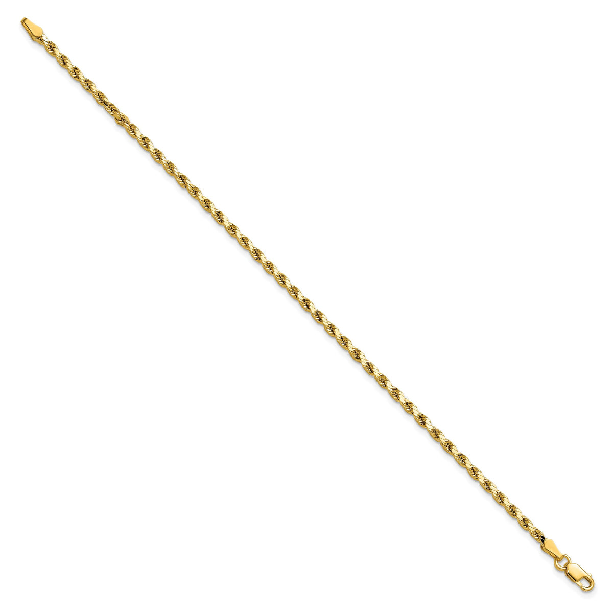 14k 2.5mm Semi-solid D/C Rope Chain-DH018-7