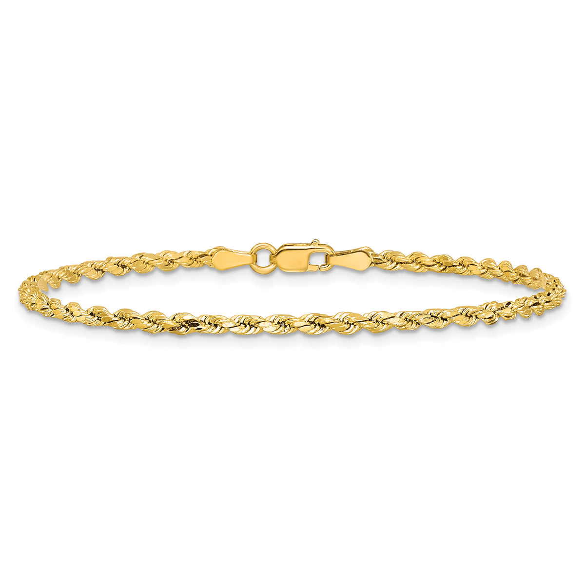 14k 2.5mm Semi-solid D/C Rope Chain-DH018-8