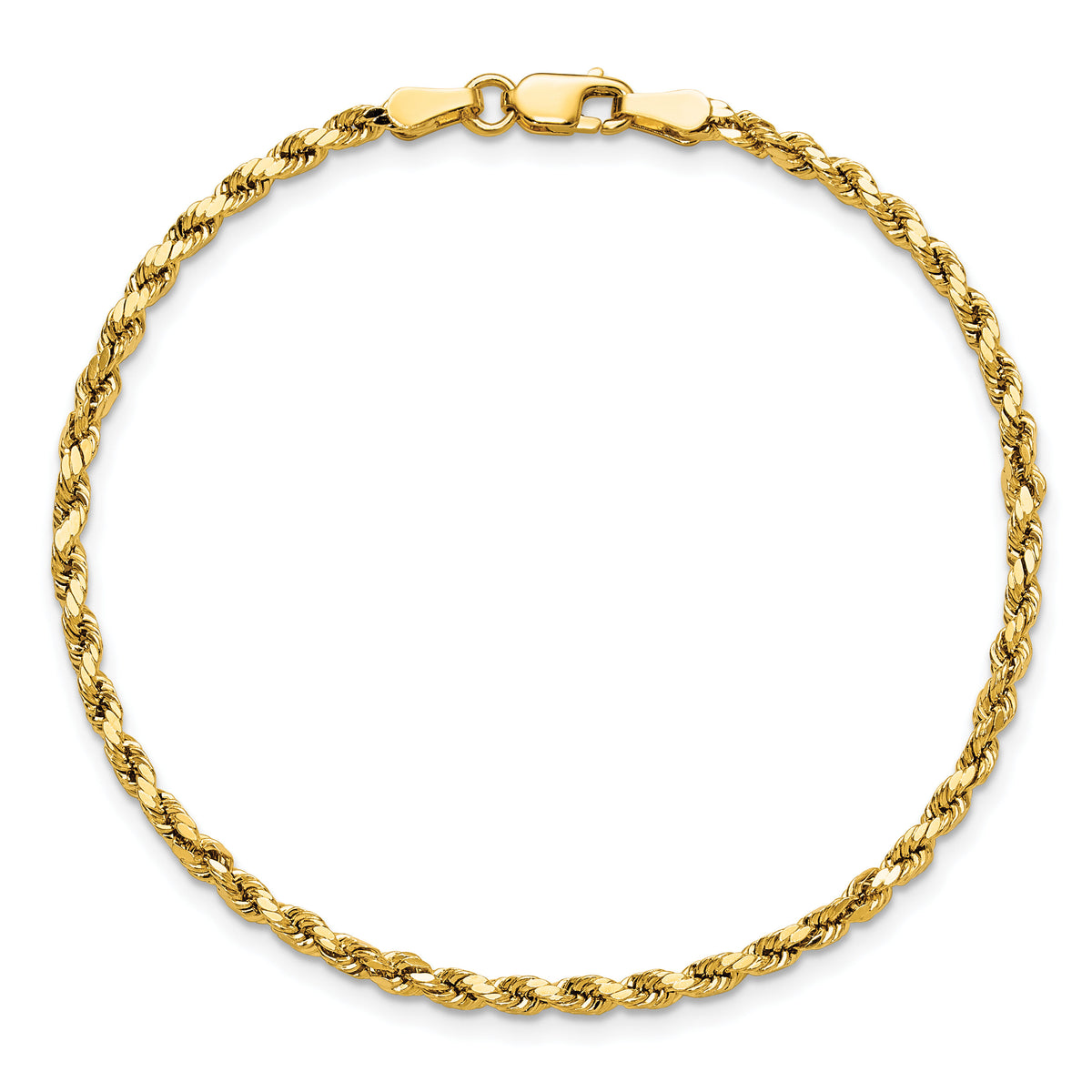 14k 2.5mm Semi-solid D/C Rope Chain-DH018-8