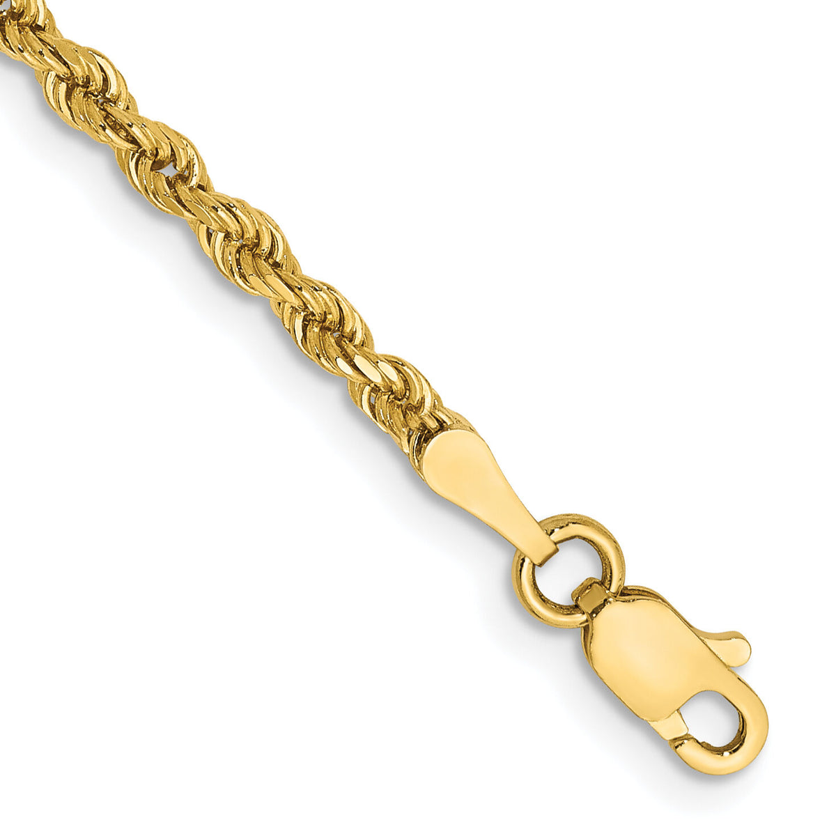 14k 2.5mm Semi-solid D/C Rope Chain-DH018-8