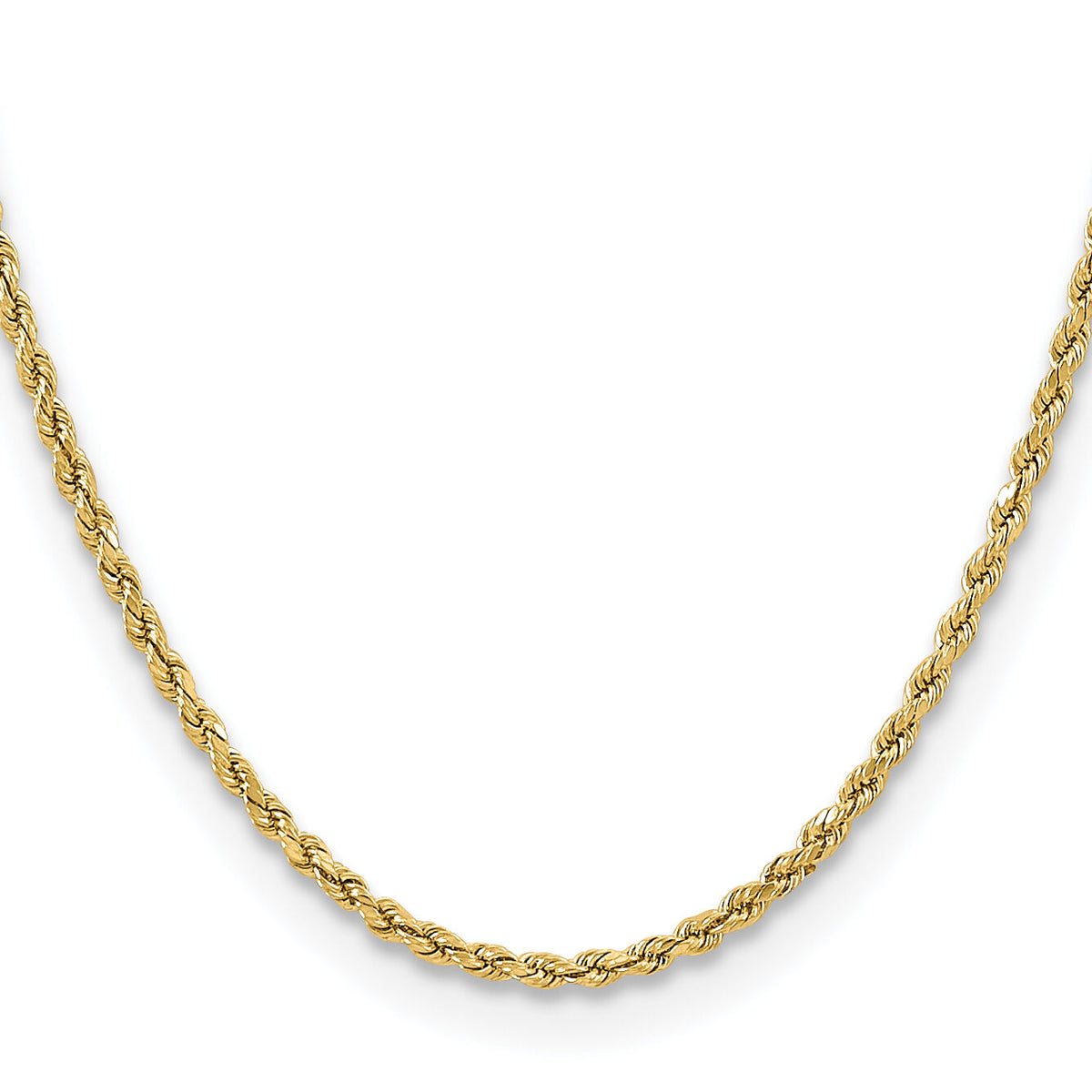 14k 3mm Semi-solid D/C Rope Chain-DH021-20