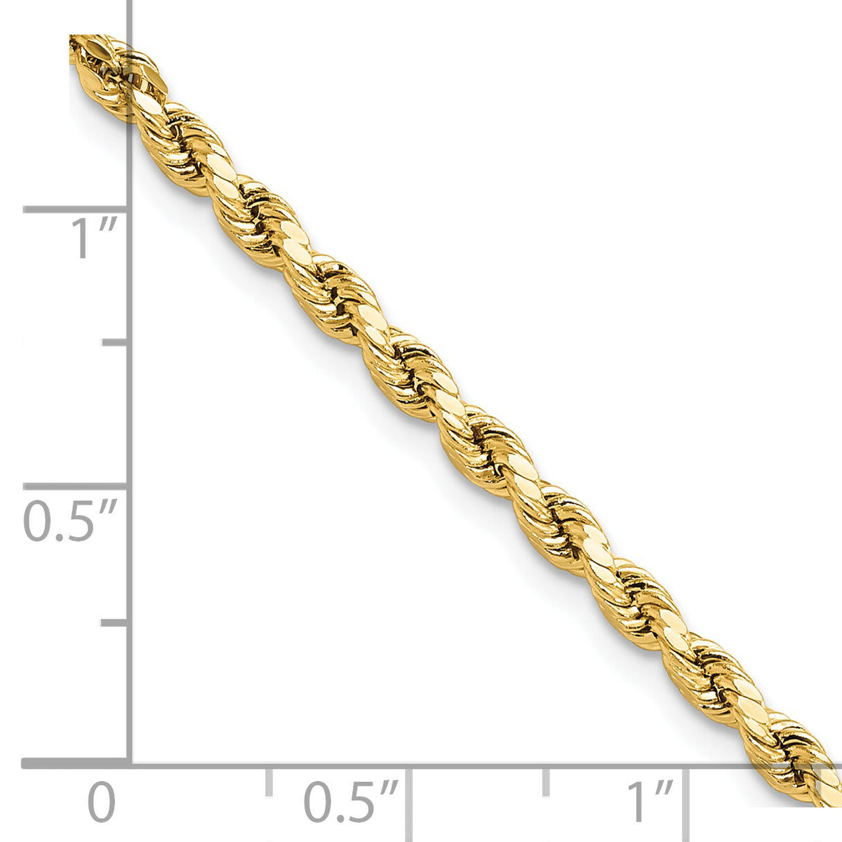 14k 3mm Semi-solid D/C Rope Chain-DH021-8