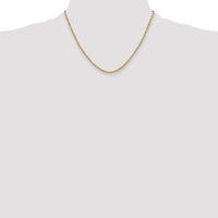 14K 18 inch 3mm Semi Solid Diamond-cut Rope with Lobster Clasp Chain-DH021-18