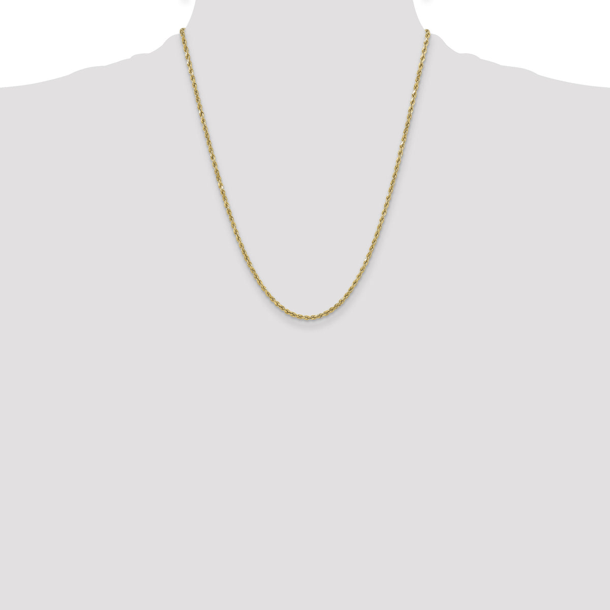 14k 3mm Semi-solid D/C Rope Chain-DH021-22