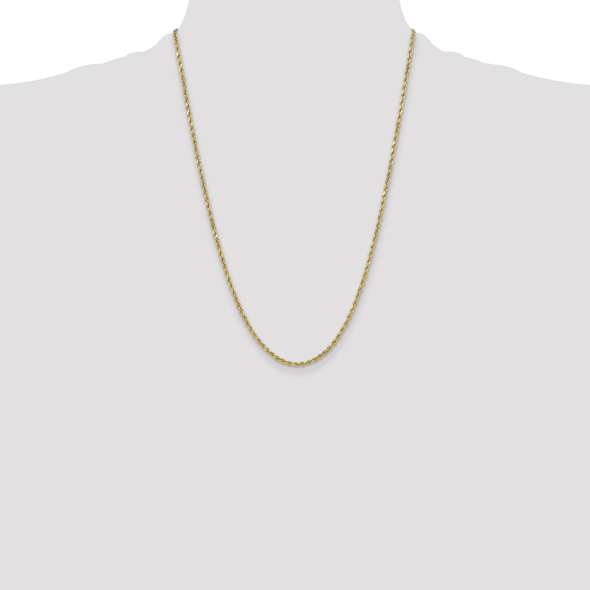 14k 3mm Semi-solid D/C Rope Chain-DH021-24