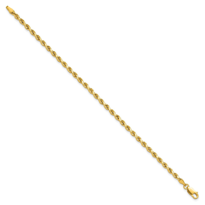 14k 3mm Semi-solid D/C Rope Chain-DH021-8