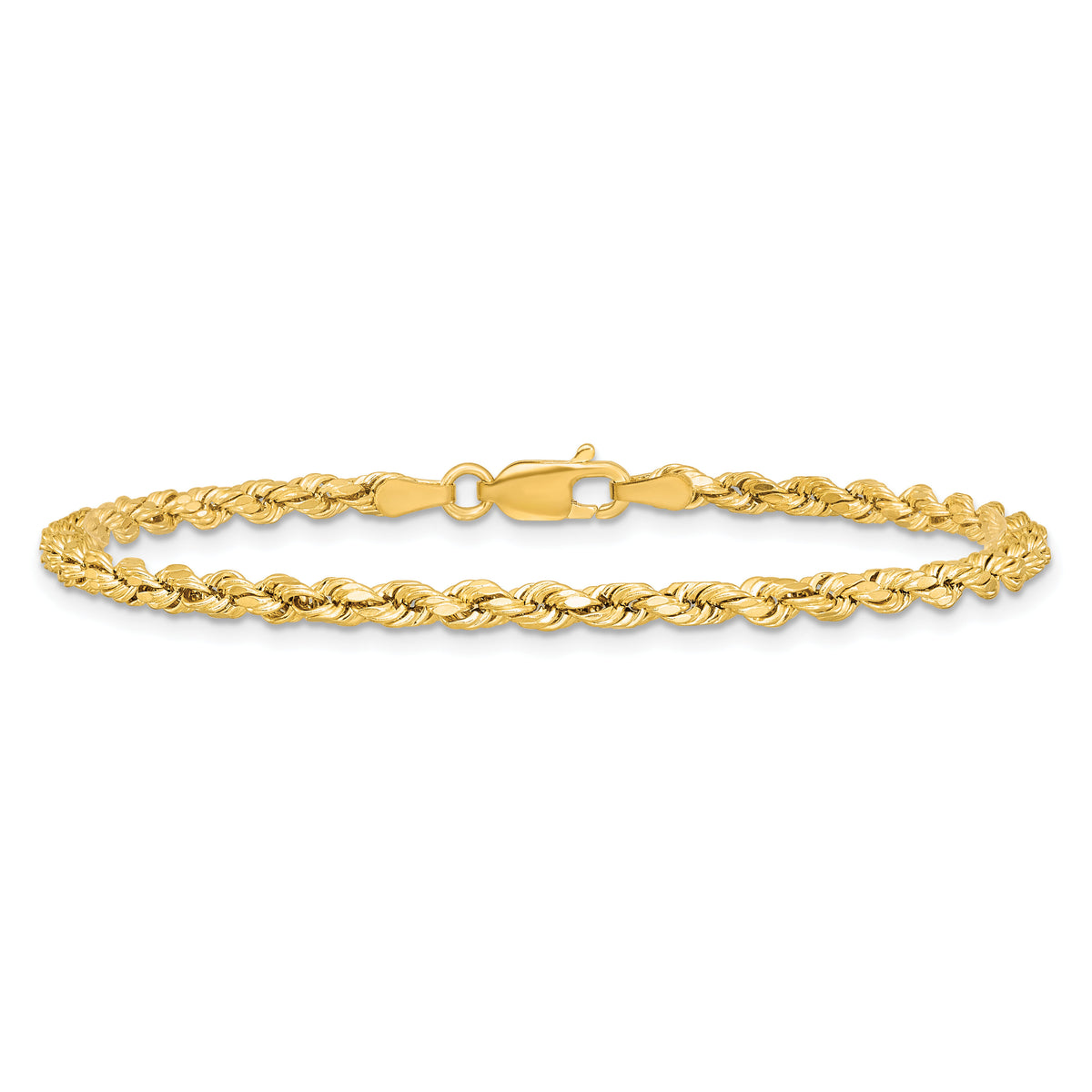 14k 3mm Semi-solid D/C Rope Chain-DH021-7