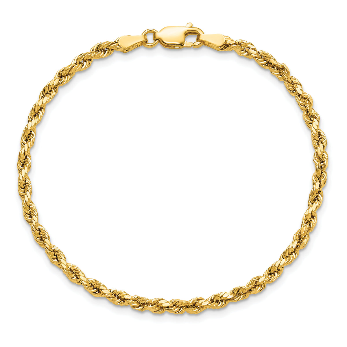 14k 3mm Semi-solid D/C Rope Chain-DH021-7