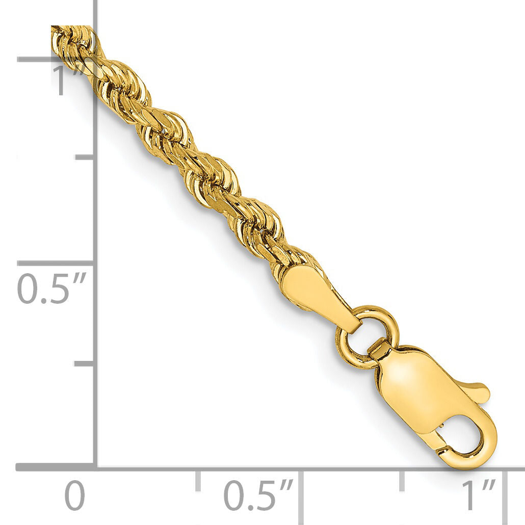 14k 3mm Semi-solid D/C Rope Chain-DH021-8