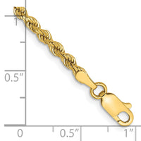 14k 3mm Semi-solid D/C Rope Chain-DH021-8