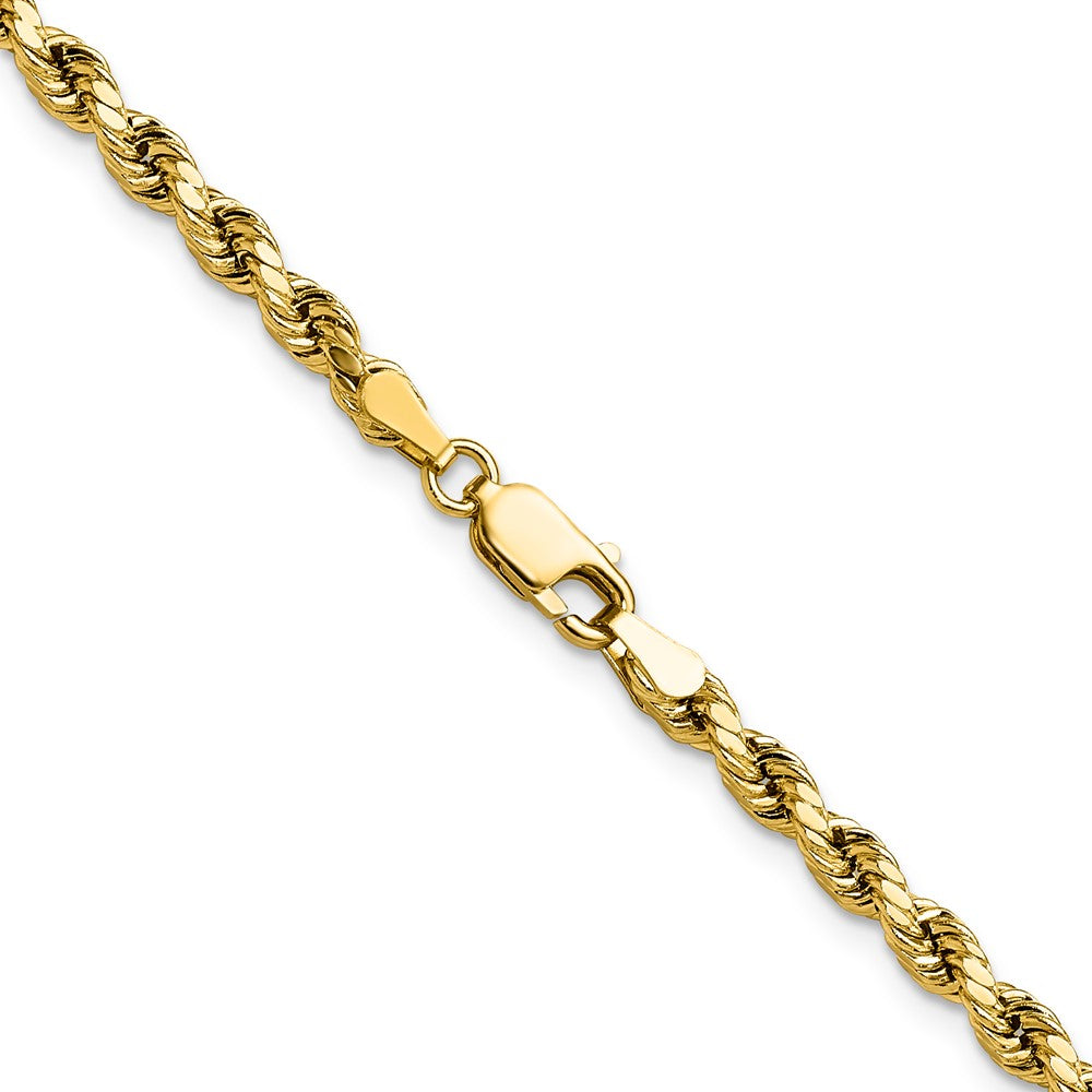 14K 18 inch 3.5mm Semi Solid Diamond-cut Rope with Lobster Clasp Chain-DH025-18