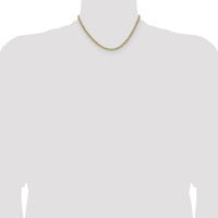 14k 3.5mm Semi-solid D/C Rope Chain-DH025-16