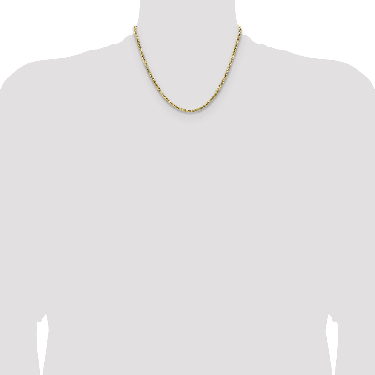 14k 3.5mm Semi-solid D/C Rope Chain-DH025-18