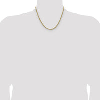 14k 3.5mm Semi-solid D/C Rope Chain-DH025-18
