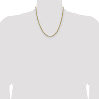 14k 3.5mm Semi-solid D/C Rope Chain-DH025-20