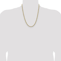 14k 3.5mm Semi-solid D/C Rope Chain-DH025-22
