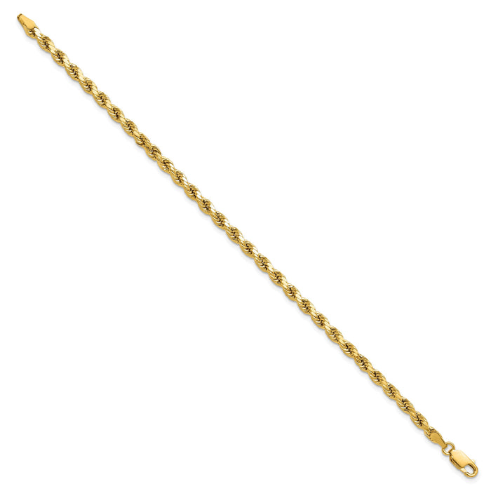14k 3.5mm Semi-solid D/C Rope Chain-DH025-7