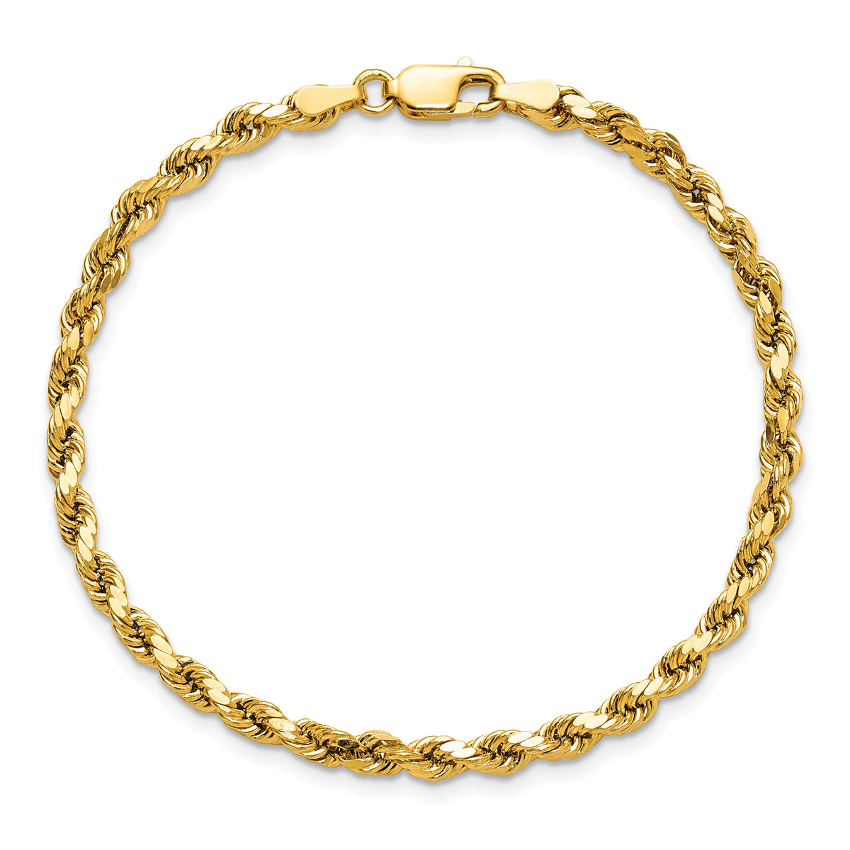 14k 3.5mm Semi-solid D/C Rope Chain-DH025-7
