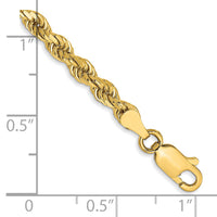 14k 3.5mm Semi-solid D/C Rope Chain-DH025-7