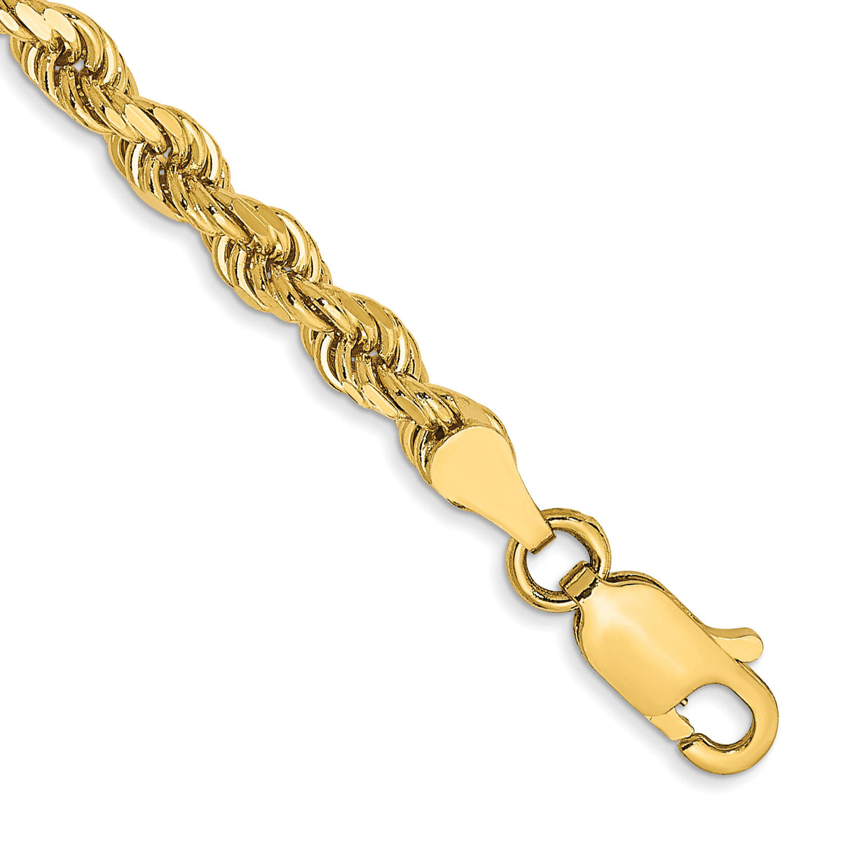 14k 3.5mm Semi-solid D/C Rope Chain-DH025-7