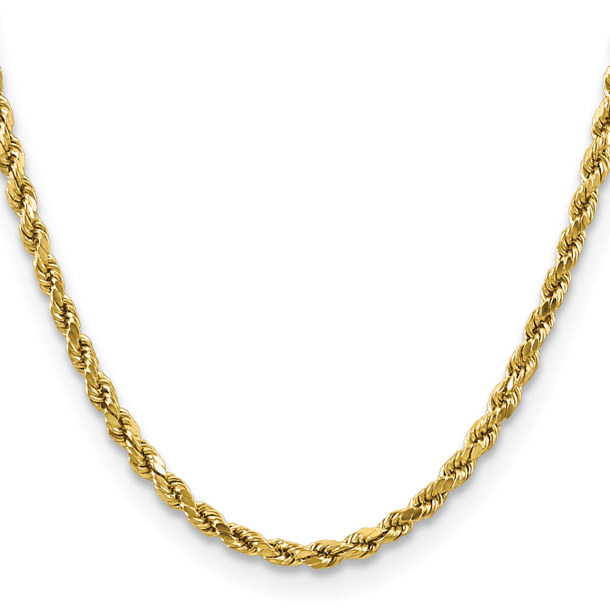 14k 4mm Semi-solid D/C Rope Chain-DH030-24