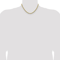 14k 4mm Semi-solid D/C Rope Chain-DH030-16