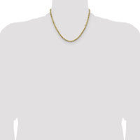 14k 4mm Semi-solid D/C Rope Chain-DH030-18