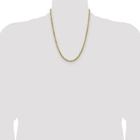 14k 4mm Semi-solid D/C Rope Chain-DH030-22