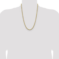 14k 4mm Semi-solid D/C Rope Chain-DH030-24