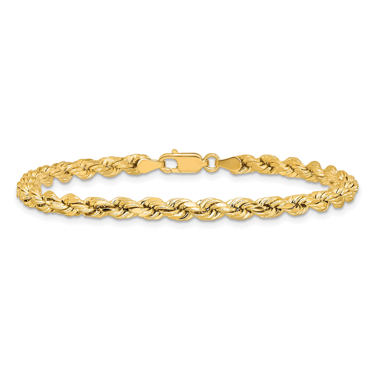 14k 4mm Semi-solid D/C Rope Chain-DH030-8