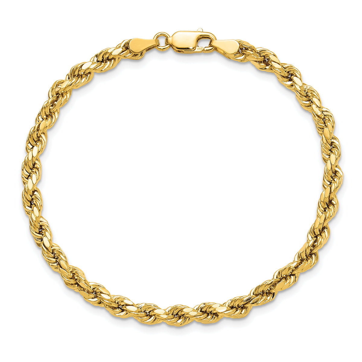 14k 4mm Semi-solid D/C Rope Chain-DH030-8